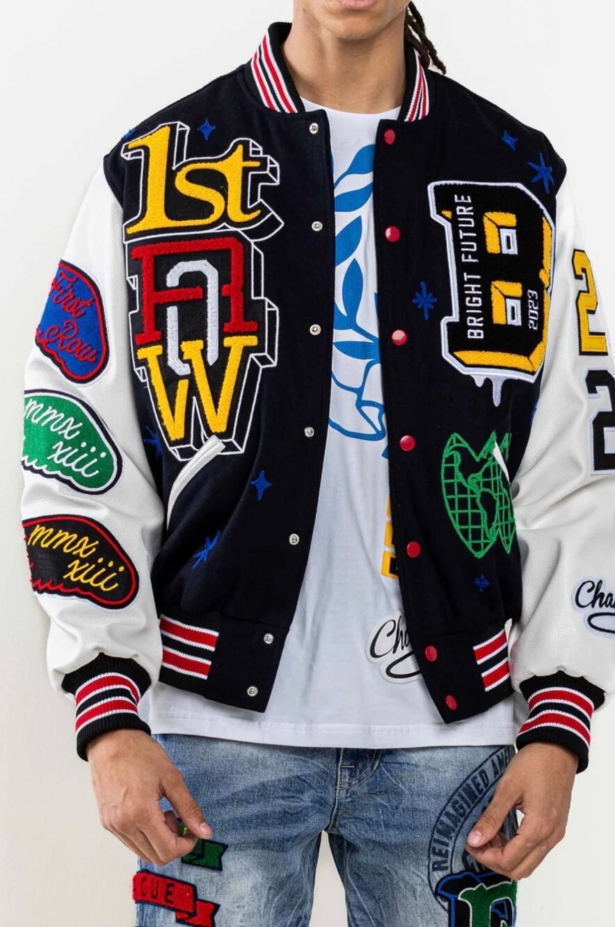First Row Kids Varsity Patch Jacket Youth Medium